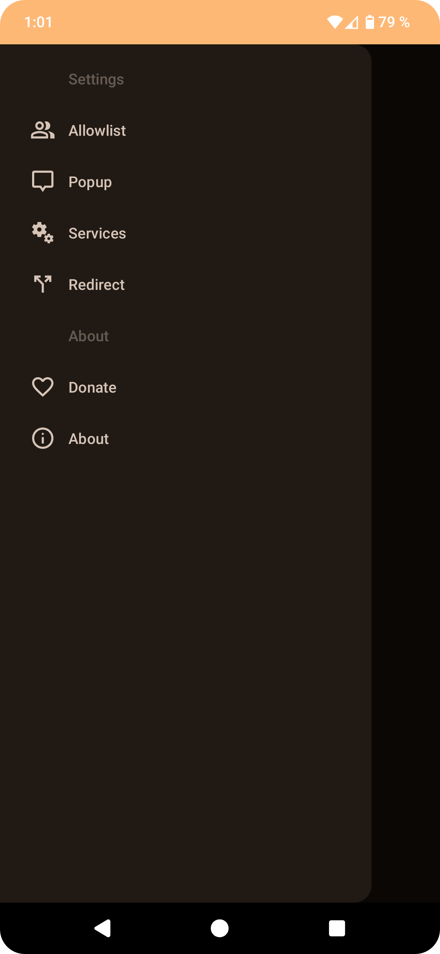 Redirecting popup