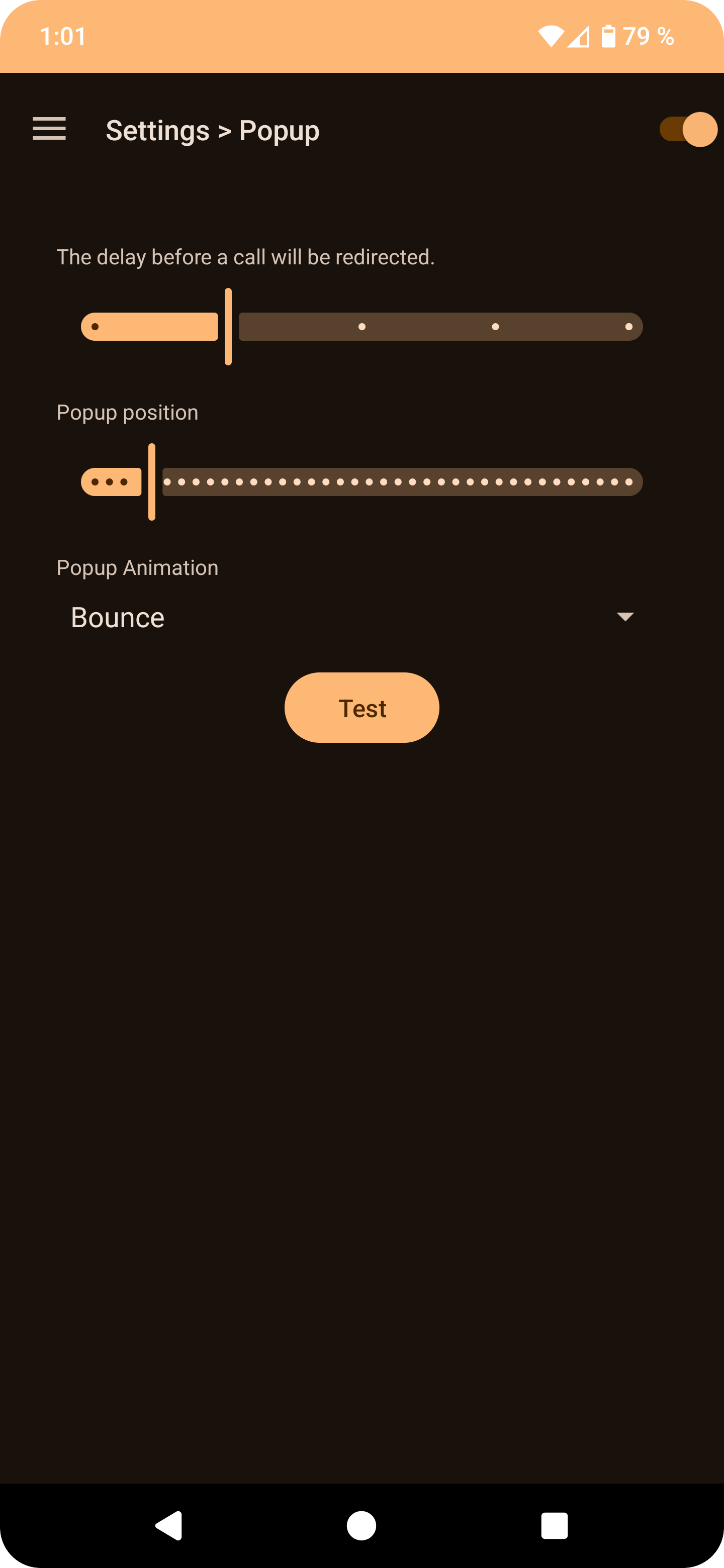 Redirecting popup